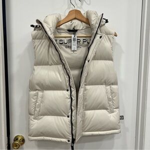 NWT Aritzia Super Puff Vest S Matte Pearl